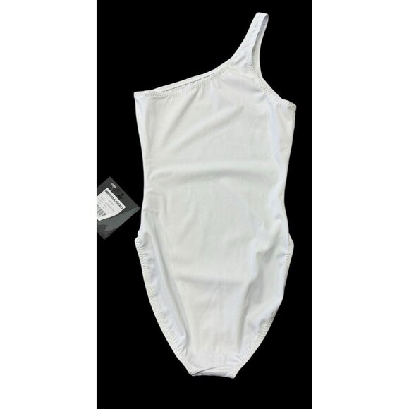 Norma Kamali Sz XS Swimsuit White Mio One Shoulder One Piece Designer Luxury - Picture 4 of 5